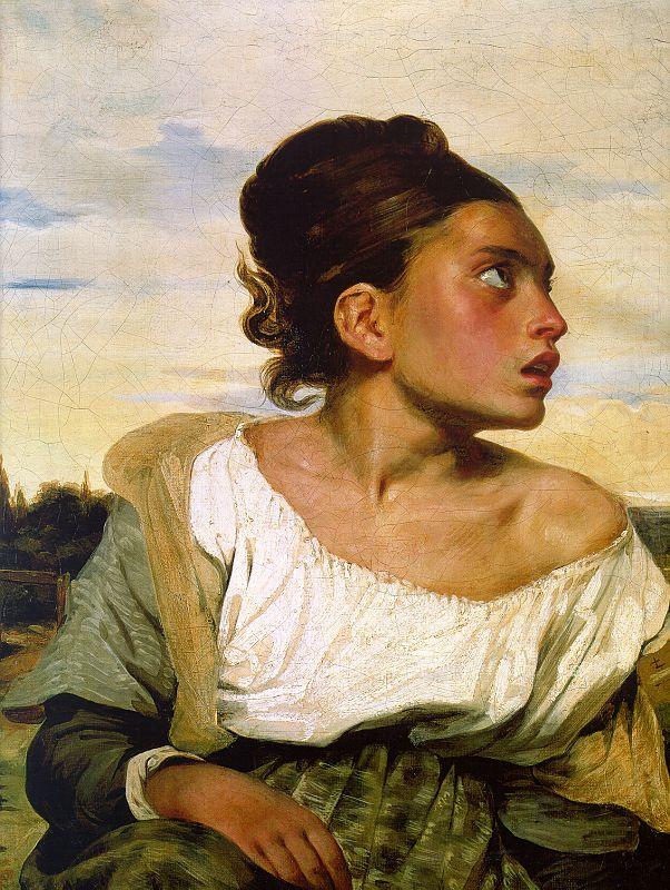 Girl Seated in a Cemetery, Eugene Delacroix